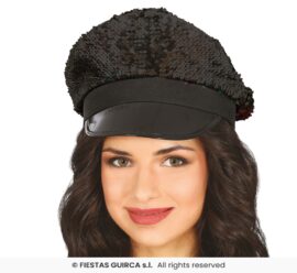 кашкет чорний в паєтках