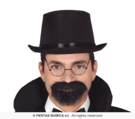циліндр чорний з атласною стрічкою