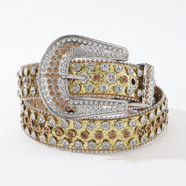 пояс зі стразами золотий